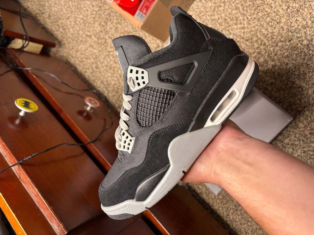 Air Jordan 4 Retro SE Black Canvas Size 8.5 men’s, Authenticated - Picture 10 of 10